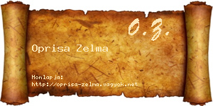 Oprisa Zelma névjegykártya